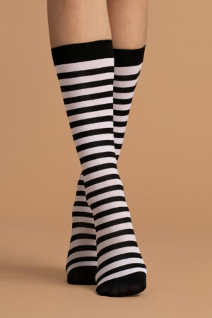 Fiore Blinds stripe patterns knee highs socks