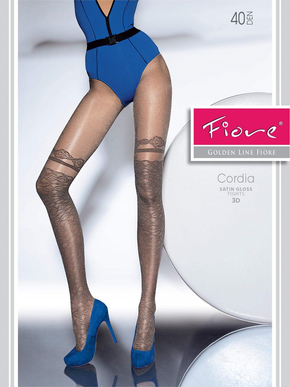 Cordia FiORE hold ups imitation tights satin gloss
