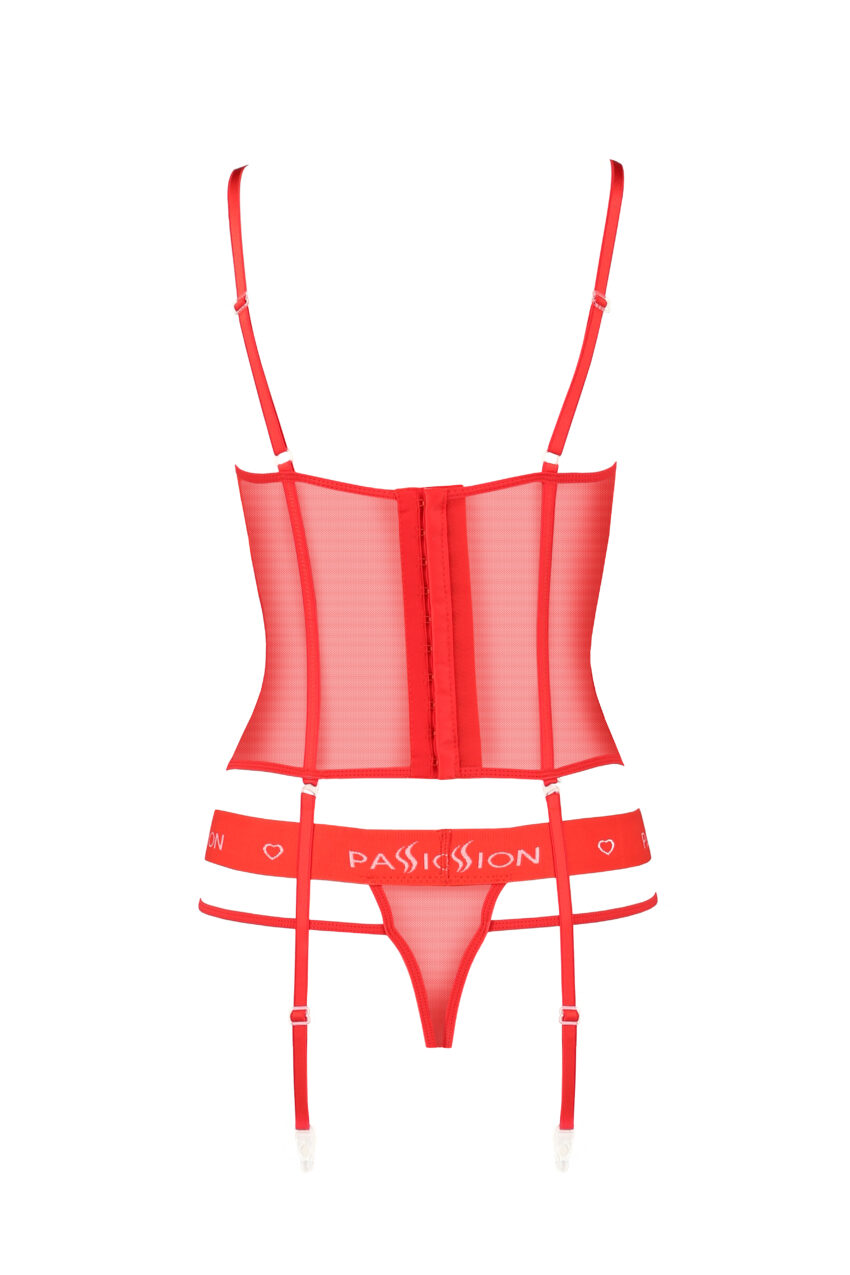 Lingerie Passion Kyouka Corset Red Details Back