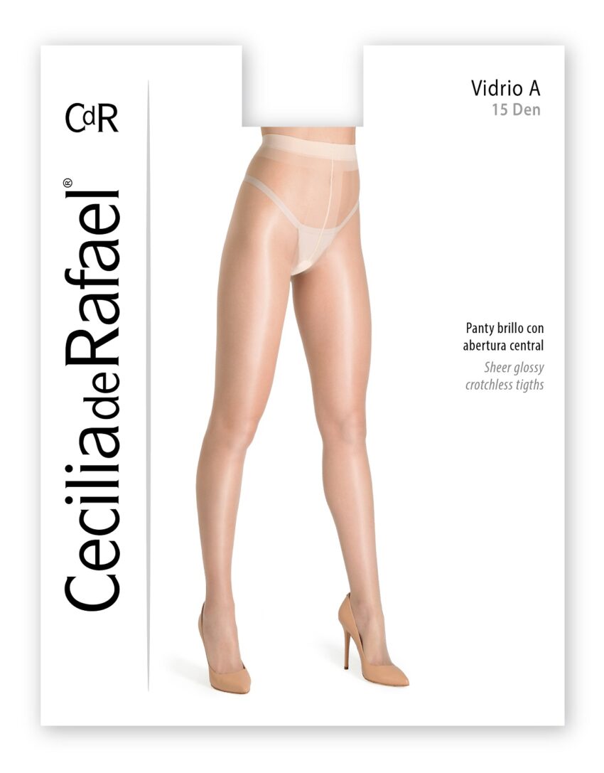 Cecilia De Rafael Vidrio A Crotchless Glossy Tights