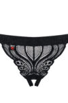 Obsessive 828 Crotchless Thong Black Close Up