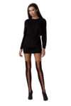 Passion TI114 Fashion Tights Black Rosso