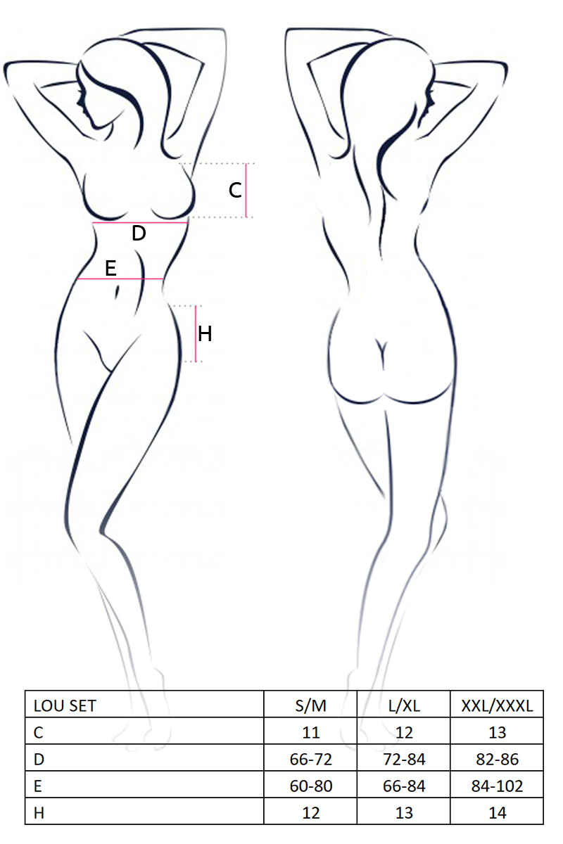 Lingerie Avanua Lou Set Size Chart