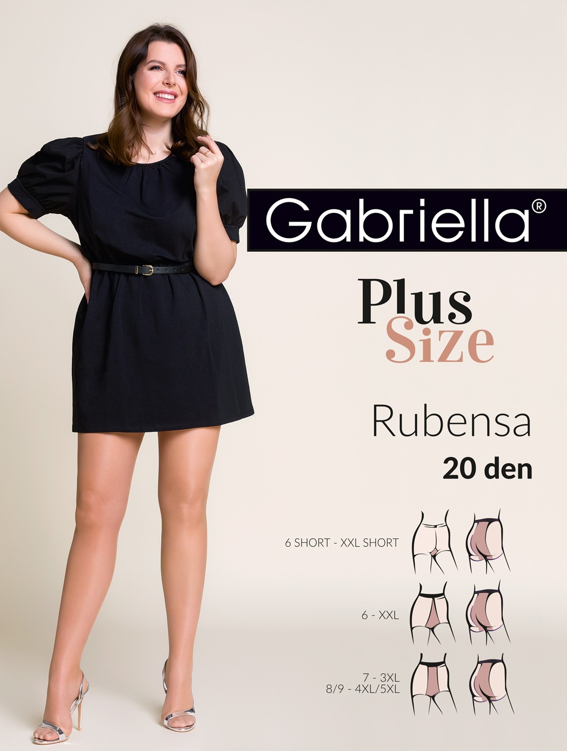 Gabriella Classic 20 Den Pantyhose Plus Cover